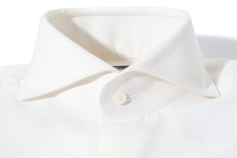 finamore napoli hemme cotton cashmere shirt in white mens shirts axels vail 39543685185770