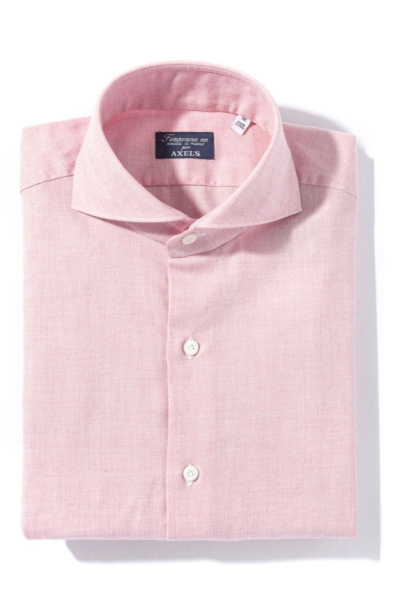 finamore napoli hemme cotton shirt in pink mens shirts axels vail 39543726375146