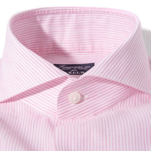 finamore napoli lutung cotton linen stripe in pink mens shirts axels vail 39925568602346