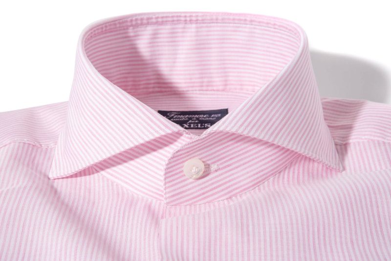 finamore napoli lutung cotton linen stripe in pink mens shirts axels vail 39925568602346