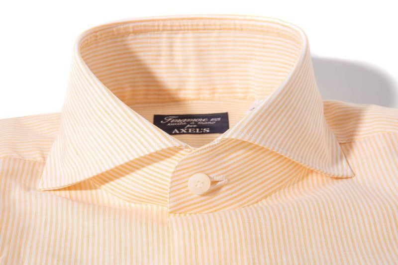 finamore napoli lutung cotton linen stripe in yellow mens shirts axels vail 39925563228394