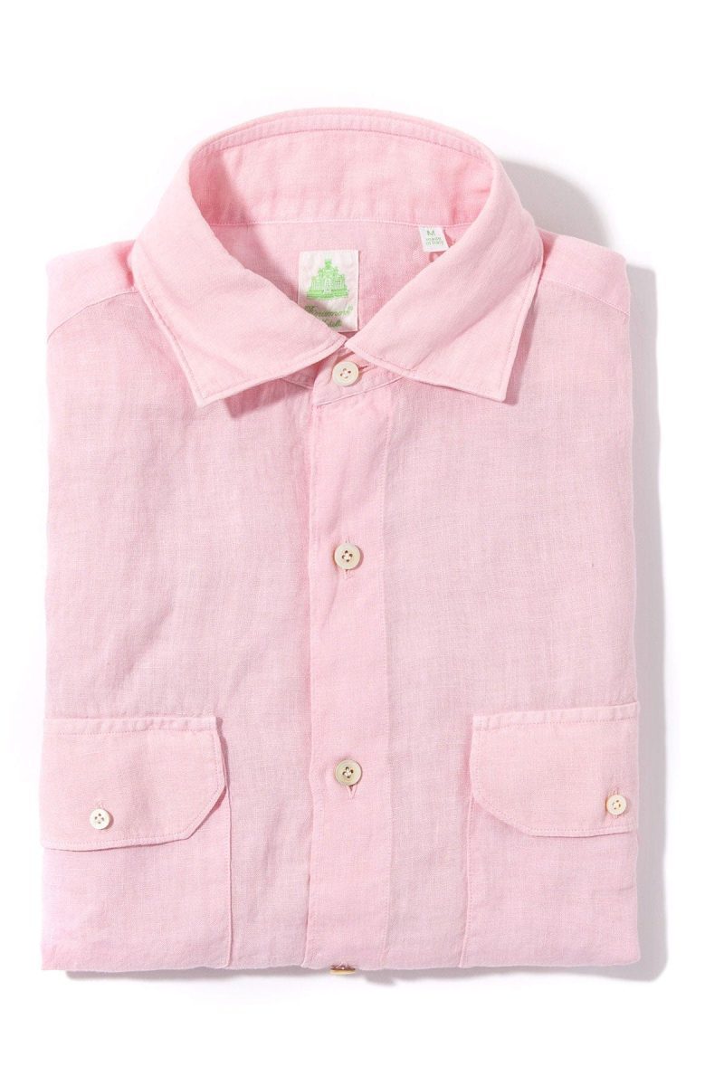 finamore napoli otztal 2 pocket shirt in pink mens shirts axels vail 38975082201322