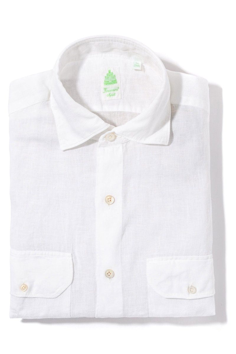 finamore napoli otztal 2 pocket shirt in white mens shirts axels vail 38975089508586