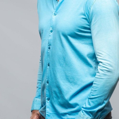 georg roth cambria button up polo in turquoise mens shirts polos axels vail 38114829828330