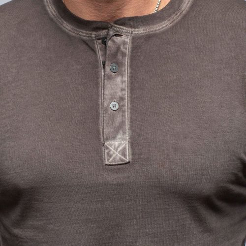 georg roth coronado cotton ls henley in basalt mens shirts t shirts axels vail 39440502948074