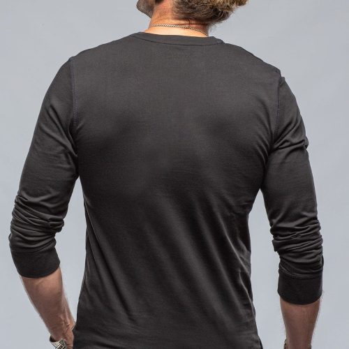 georg roth coronado cotton ls henley in black mens shirts t shirts axels vail 39415344890090