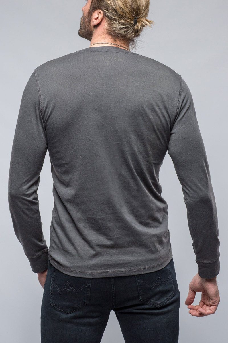 georg roth coronado cotton ls henley in grey mens shirts henleys axels vail 39124653474026