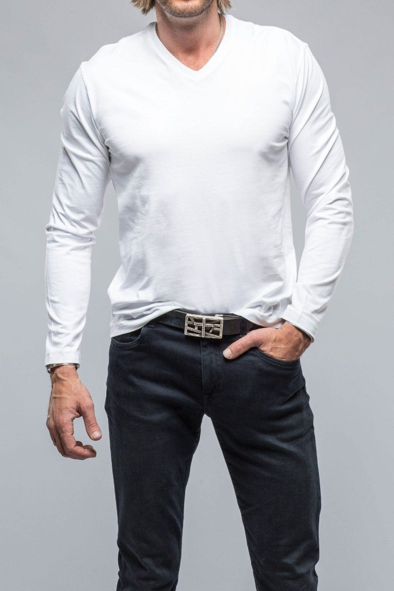 georg roth del mar ls v neck in white mens shirts t shirts axels vail 38663096336618