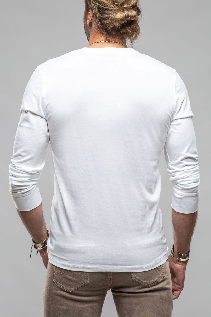 georg roth gr cotton ls henley in white mens shirts t shirts axels vail 37617587192042