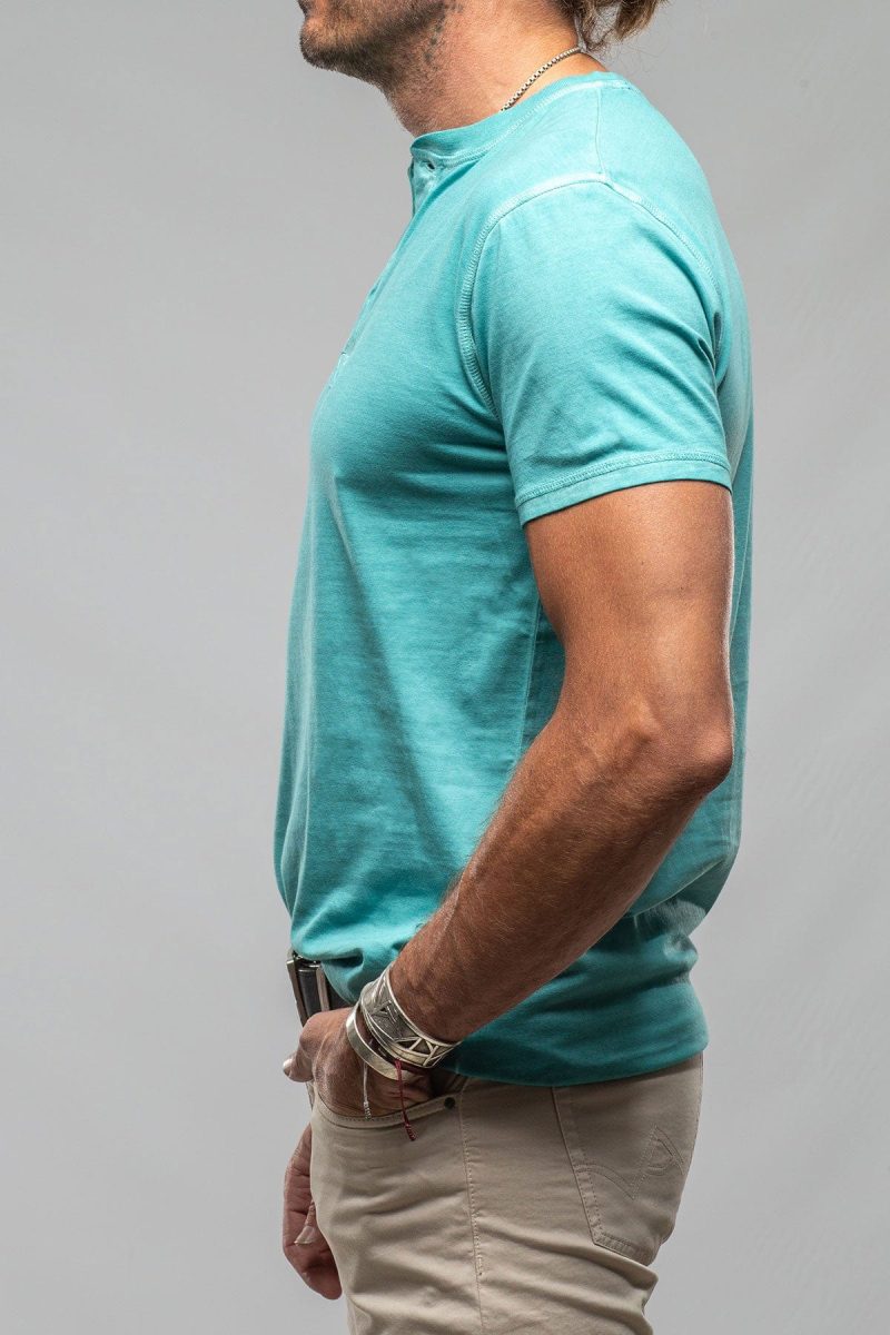 georg roth gr cotton ss henley in mint mens shirts t shirts axels vail 37617707647210