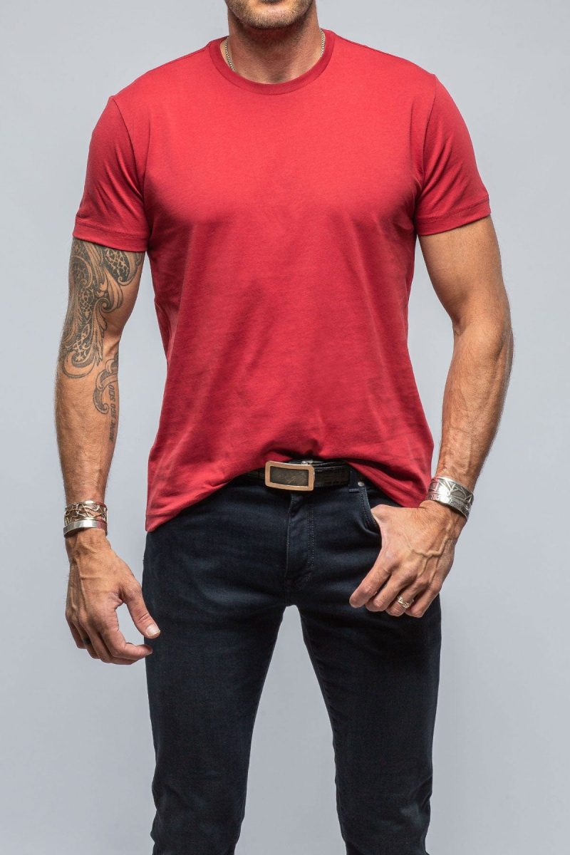 georg roth pismo cotton tee in red mens shirts t shirts axels vail 39440487022826