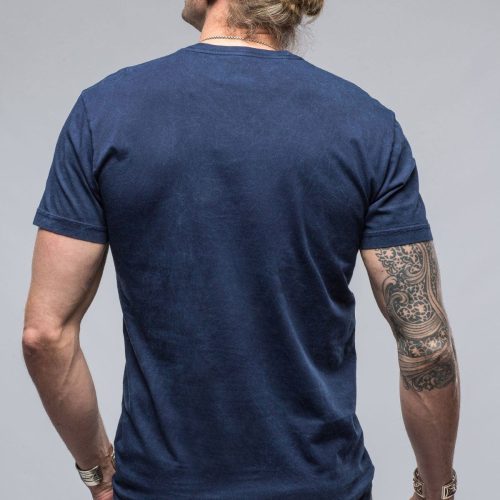 georg roth siena cotton v neck in indigo mens shirts t shirts axels vail 39152564633834