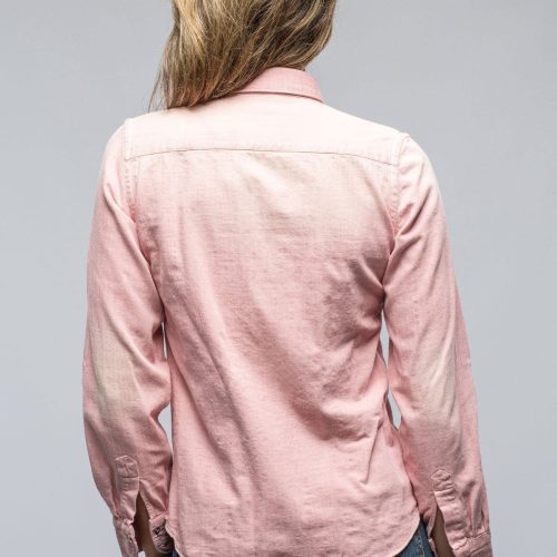 giannetto portofino misty sand washed jean shirt in pink ladies tops axels vail 39147615748330