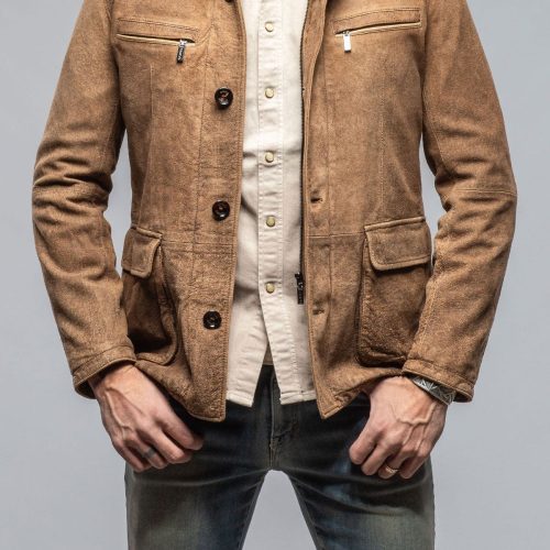 gimo s aw jacket in tan mens outerwear leather axels vail 40563390349546