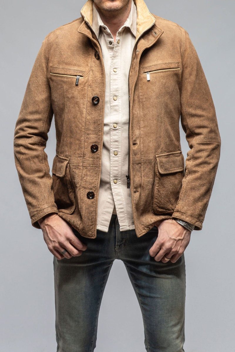 gimo s aw jacket in tan mens outerwear leather axels vail 40563390349546