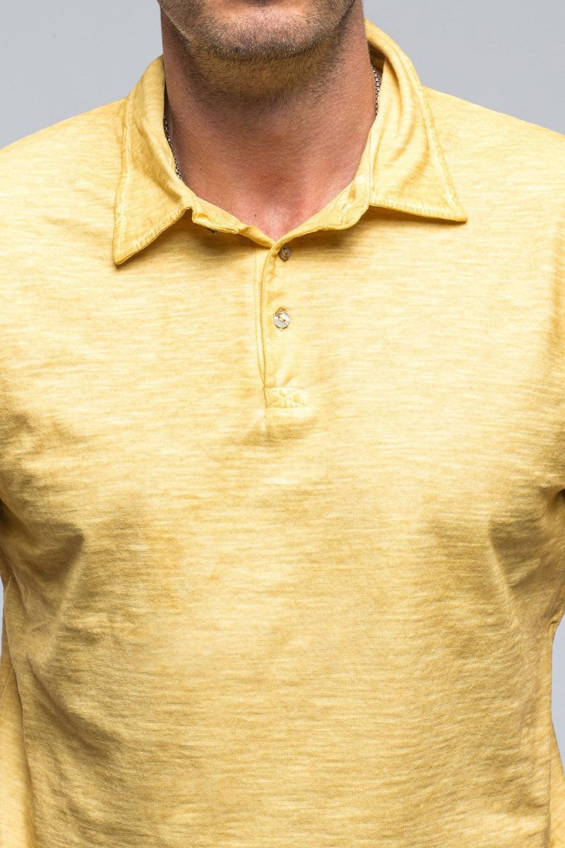 gimo s cotton soho polo in yellow mens shirts polos axels vail 39269397889258