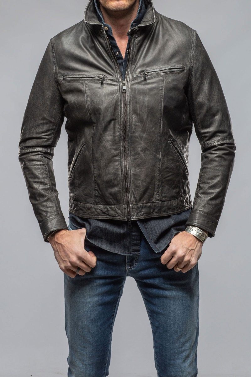 gimo s detori moto in 12 month wash black mens outerwear leather axels vail 40615978041578