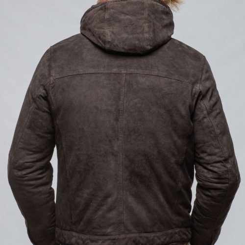 gimo s leo suede insulated jacket in charcoal brown mens outerwear leather axels vail 40488788623594