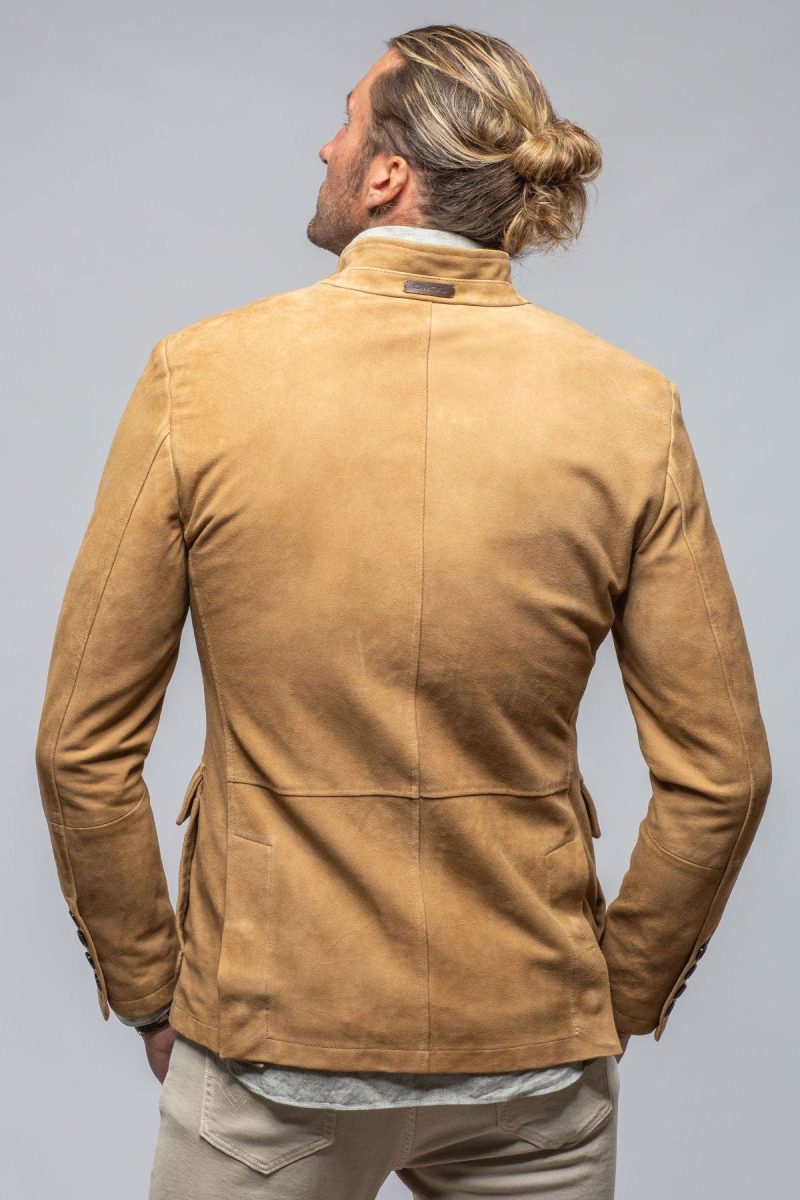 gimo s maximus suede blazer in palomino mens outerwear leather axels vail 40495052652778