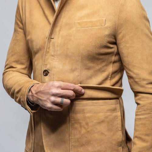 gimo s maximus suede blazer in palomino mens outerwear leather axels vail 40495052914922