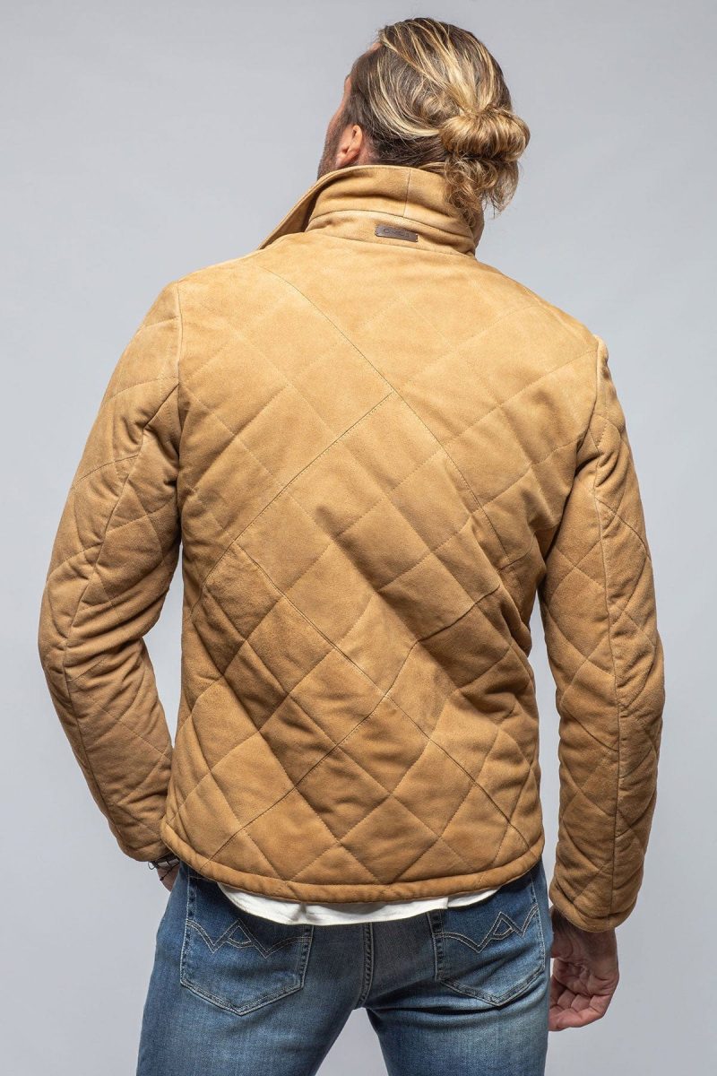 gimo s milo quilted jacket in palomino mens outerwear leather axels vail 40495051931882