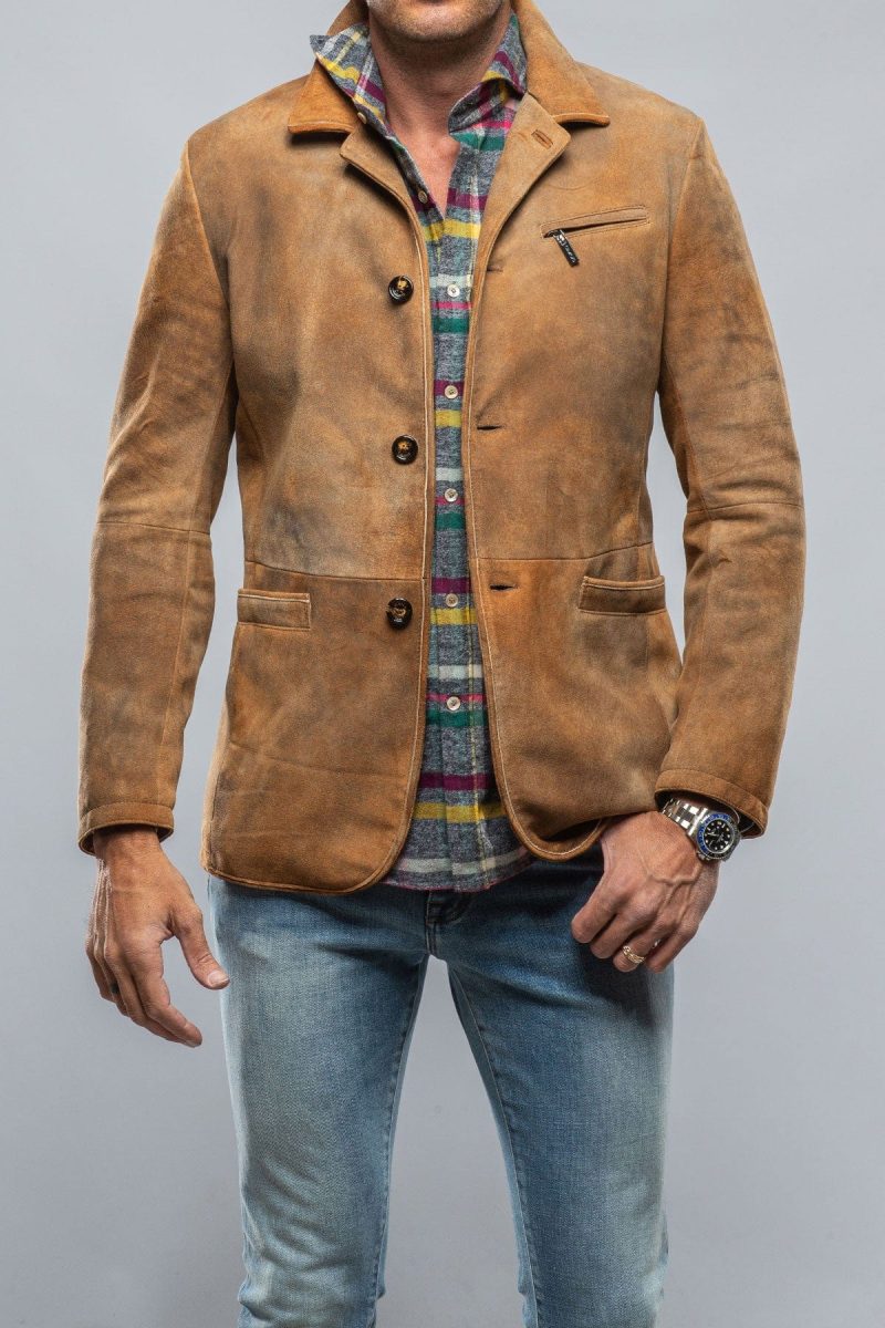 gimo s mulholland sport jacket in distressed palomino mens outerwear leather axels vail 40396162105578