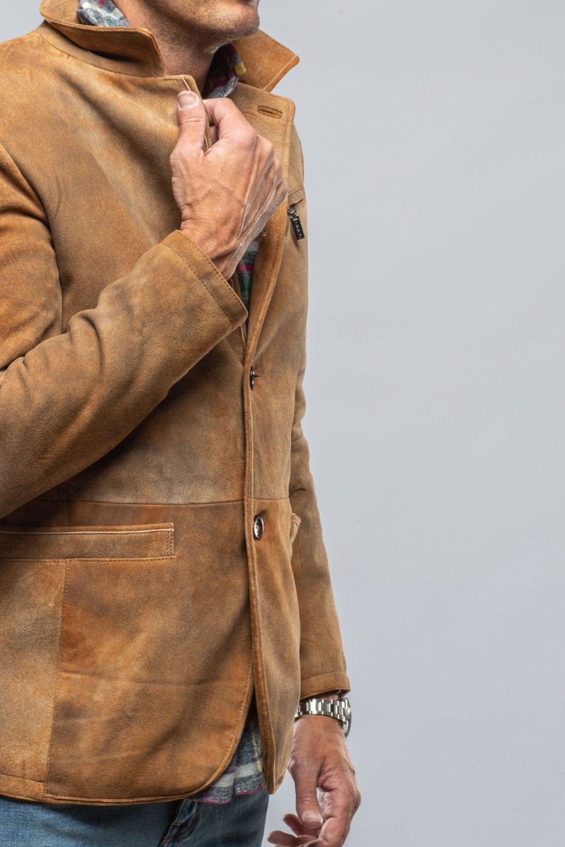 gimo s mulholland sport jacket in distressed palomino mens outerwear leather axels vail 40396162203882