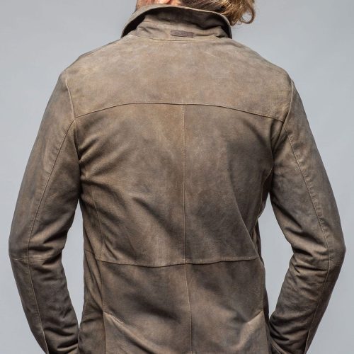 gimo s oakley suede shirt jacket in mushroom mens outerwear leather axels vail 40563333267690