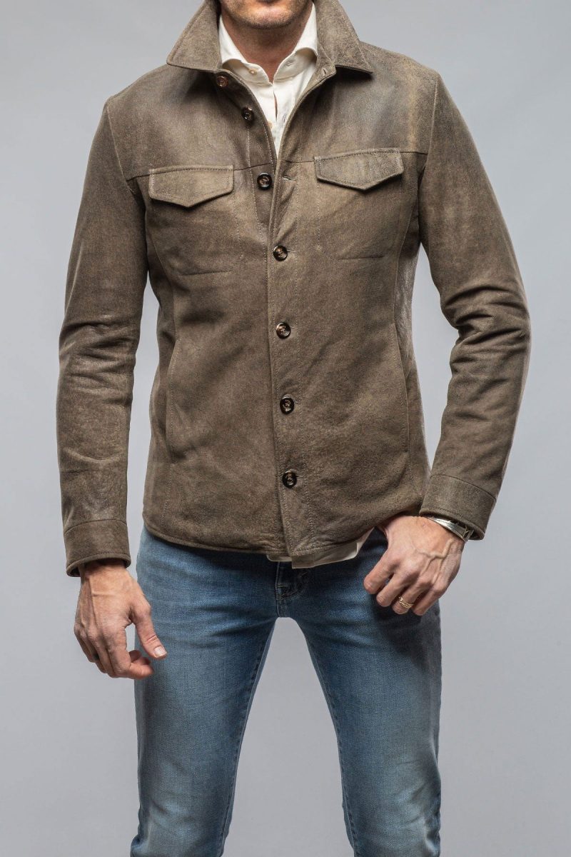 gimo s odin rugged shirt jacket in southwest beige mens outerwear leather axels vail 40616004747498