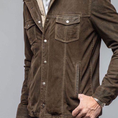 gimo s swift suede shirt with removable hood mens outerwear leather axels vail 40563380617450