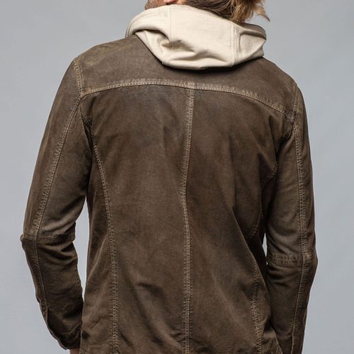 gimo s swift suede shirt with removable hood mens outerwear leather axels vail 40563380682986