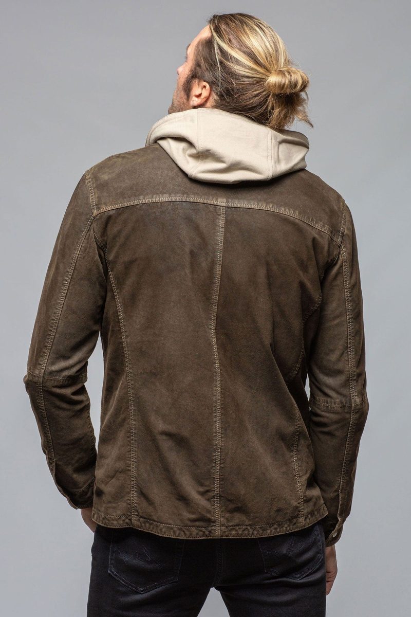 gimo s swift suede shirt with removable hood mens outerwear leather axels vail 40563380682986