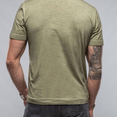 gimo s york crew neck in moss mens shirts t shirts axels vail 37429886025962