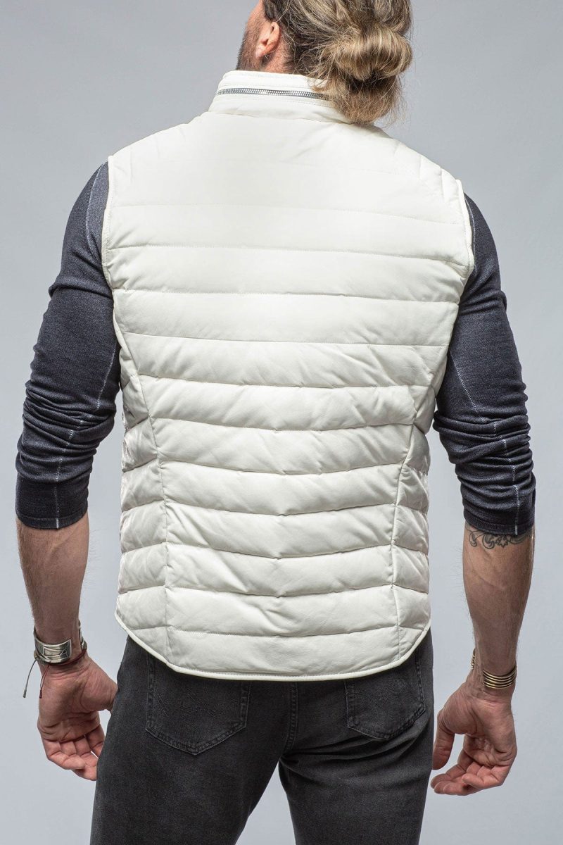 heinz bauer saxan vest in off white mens outerwear leather axels vail 36650820862186