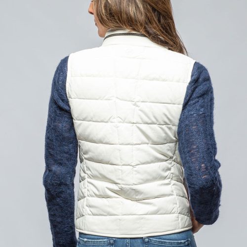 heinz bauer tignes quilted leather vest in white ladies outerwear leather axels vail 39497504522474