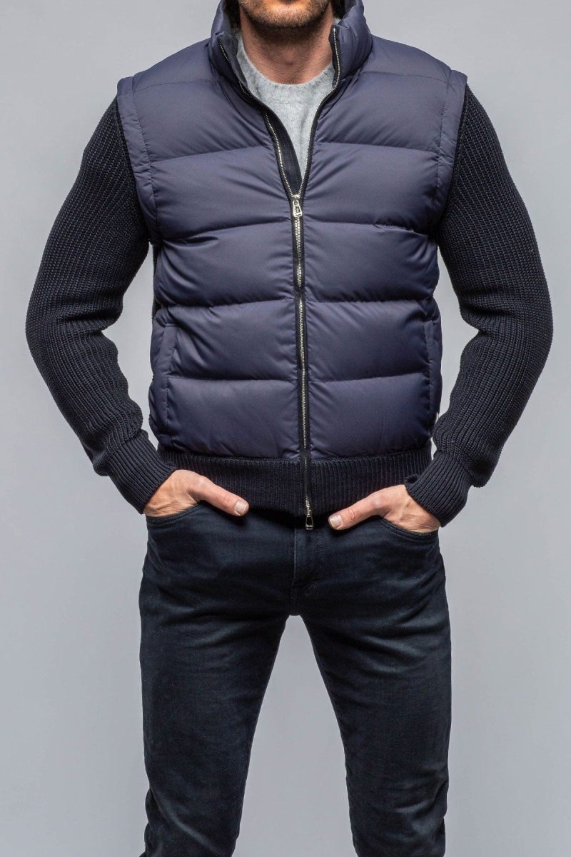 ideeogram cuso jacket combo bomber in navy mens outerwear cloth axels vail 39882320380138