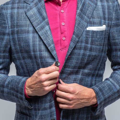 kiton le barroux blue and navy dark check jacket mens tailored sport coats axels vail 39286470476010