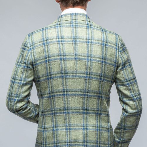 kiton roussillon blue and green check jacket mens tailored sport coats axels vail 39286545645802