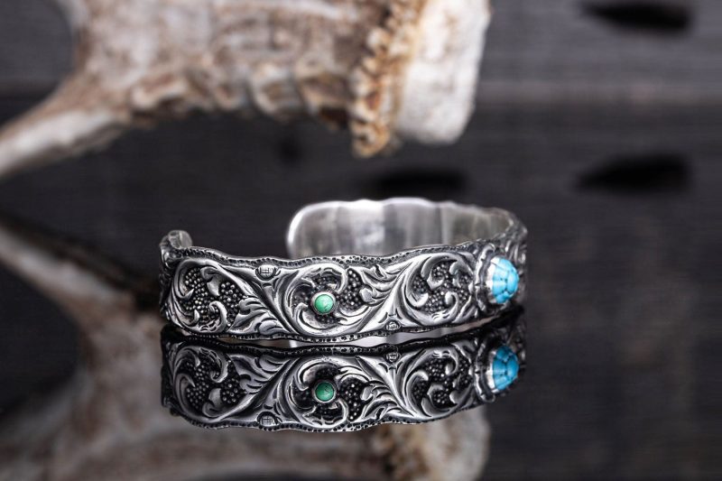 lee downey ld 15 silver turquoise cuff mens accessories bracelets axels vail 40391563509994