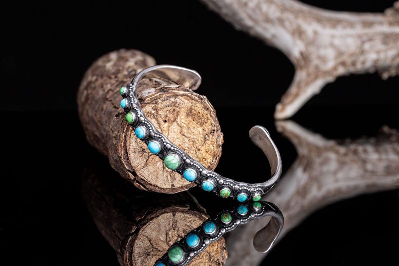 lee downey ld 18 silver turquoise cuff mens accessories bracelets axels vail 40391561117930