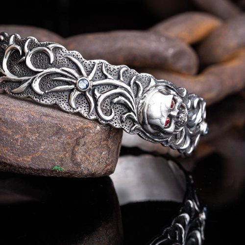 lee downey lee downey 11 skull cuff mens accessories bracelets axels vail 40391522681066