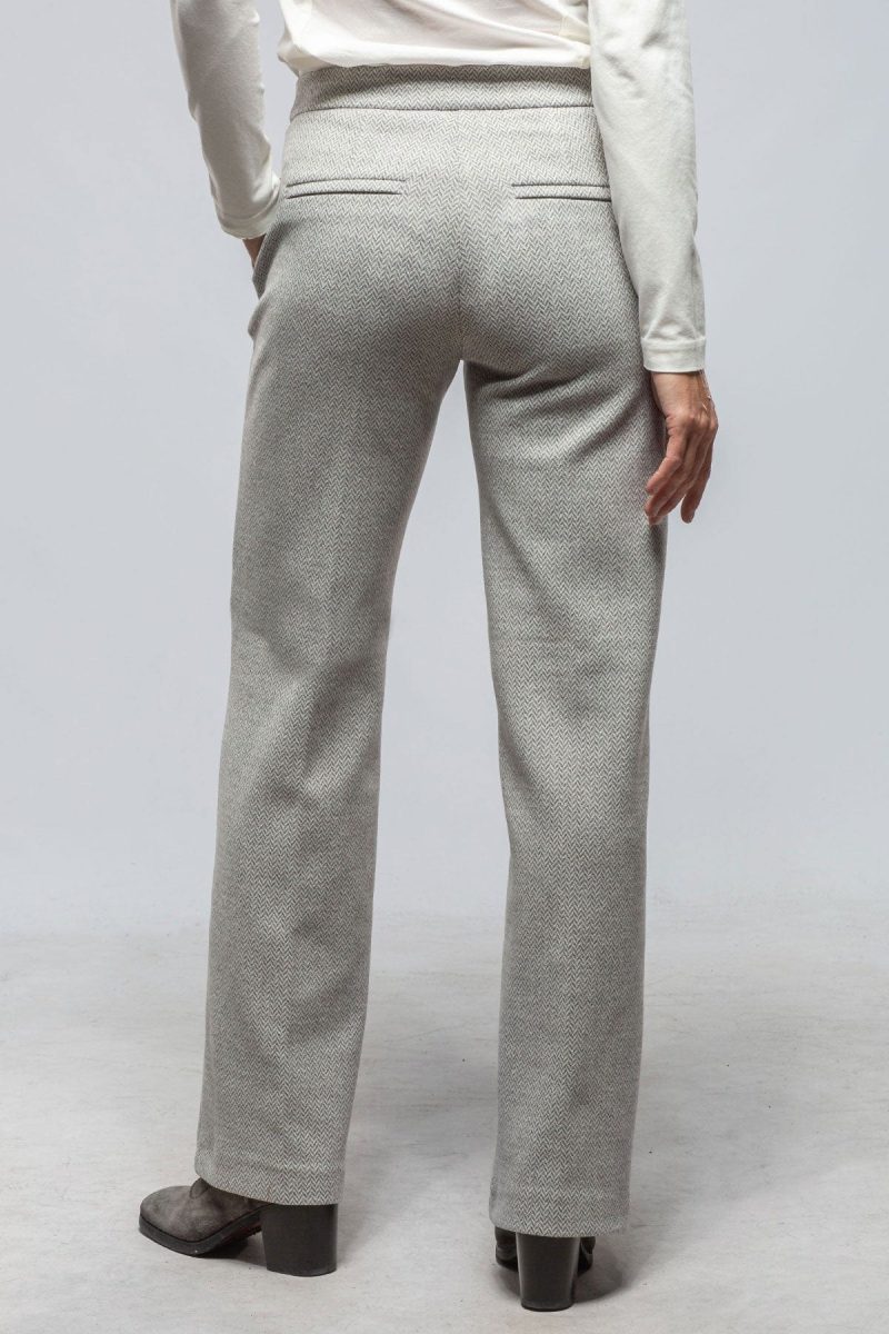 mac jeans mac chiara smart pant in tin herringbone ladies pants slacks axels vail 40508540780778