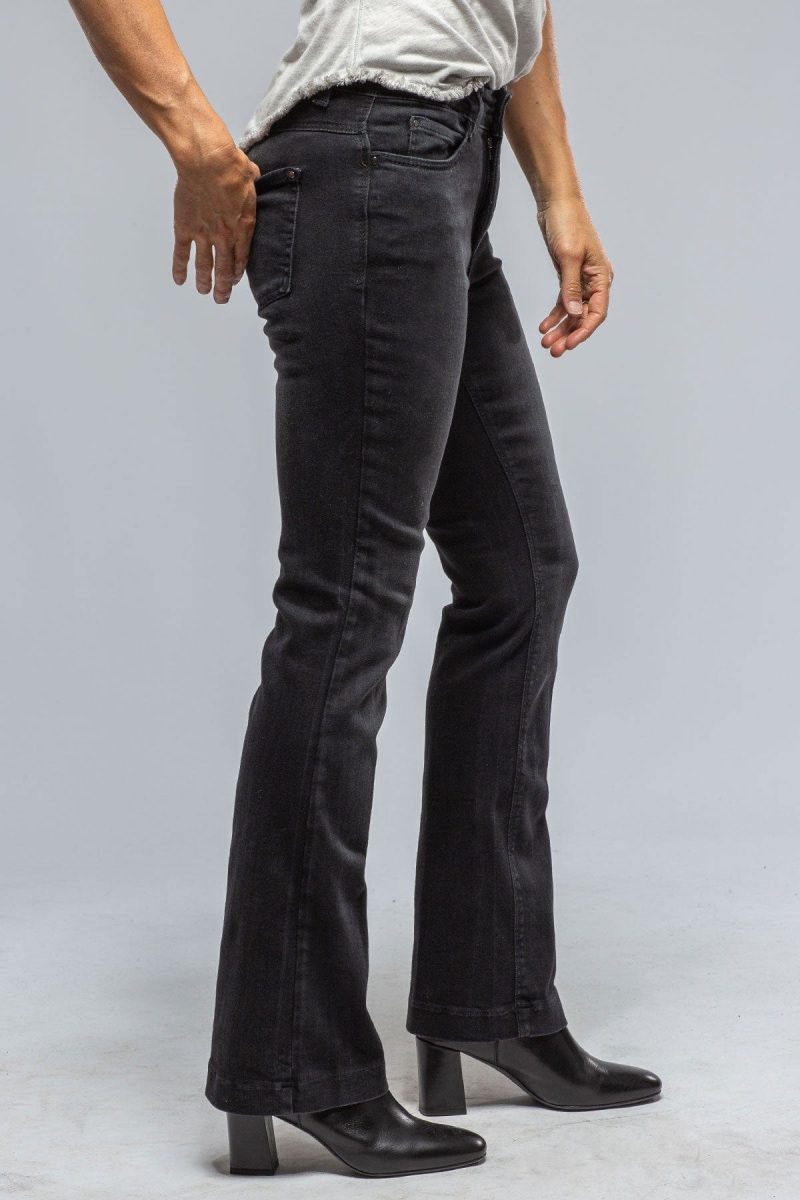 mac jeans mac dream boot in modern black net wash ladies pants jeans axels vail 39389173842154