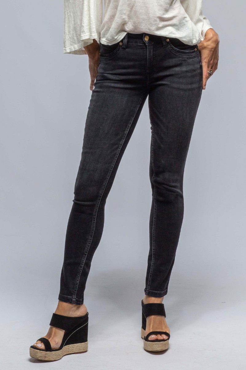 mac jeans mac mel high waisted in dusty black wash ladies pants jeans axels vail 38219244568810