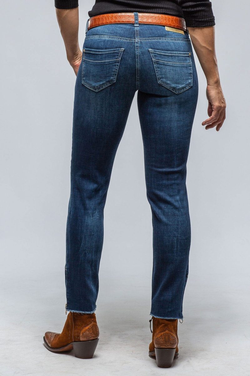 mac jeans mac rich slim chic in dark blue net wash ladies pants jeans axels vail 39463646920938