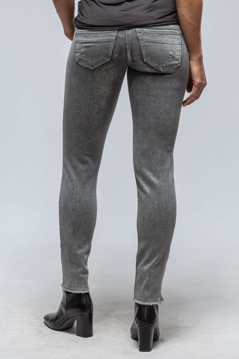 mac jeans mac rich slim chic in silver grey coated ladies pants jeans axels vail 39463655407850