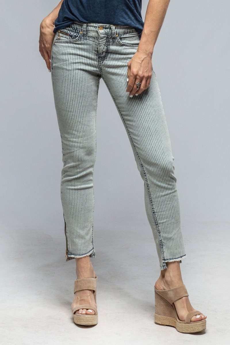 mac jeans mac rich slim chic in statement stripe ladies pants axels vail 37106309431530