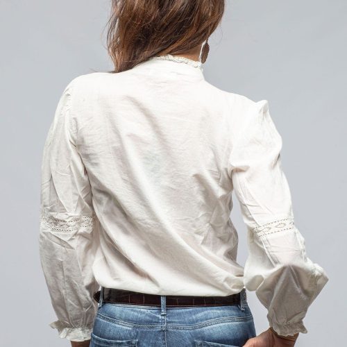 maison hotel ellie blouse w eyelit embroidery details in off white ladies blouses axels vail 40508527214826