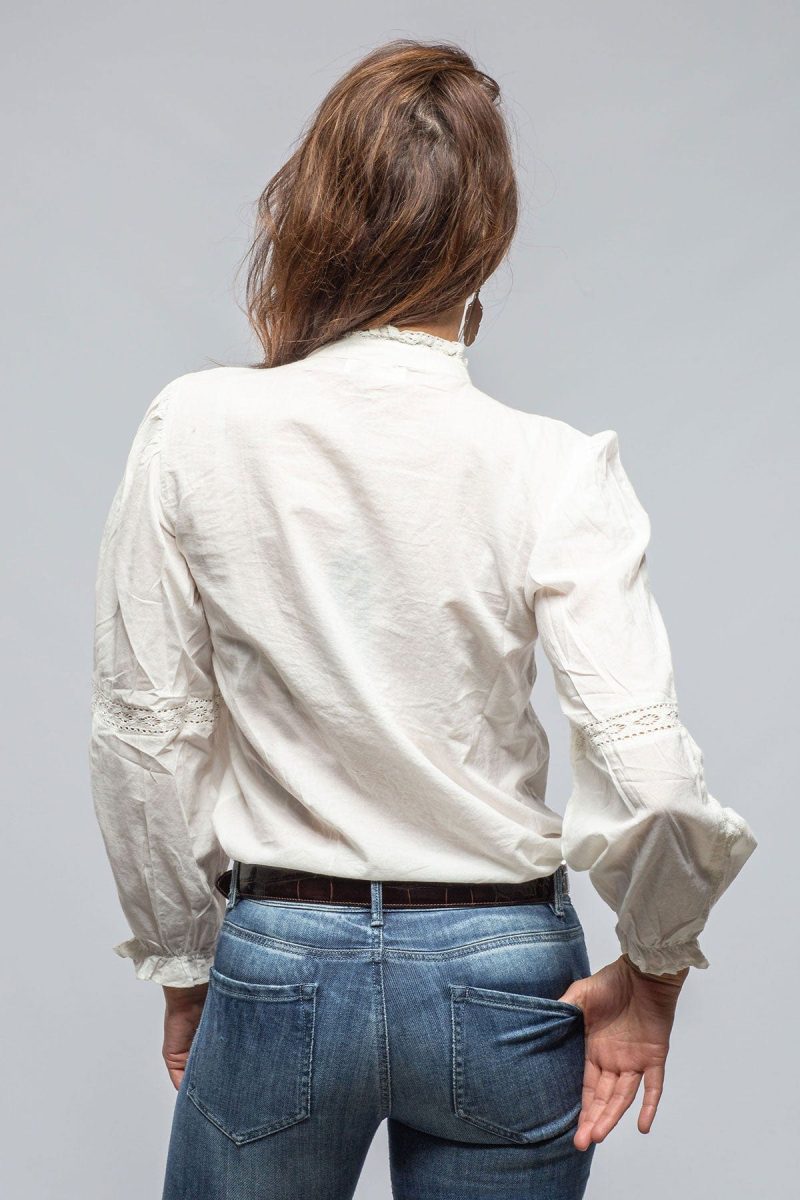 maison hotel ellie blouse w eyelit embroidery details in off white ladies blouses axels vail 40508527214826