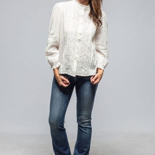 maison hotel ellie blouse w eyelit embroidery details in off white ladies blouses axels vail 40508527280362